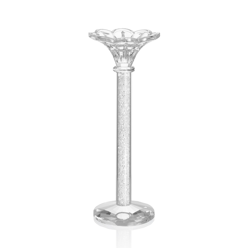 PORTACANDELA IN CRISTALLO CON STRASS MD. H. 30