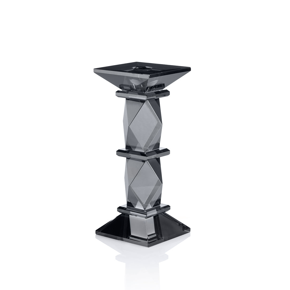 PORTACANDELA IN CRISTALLO GRAY MD. H. 19,5 CM