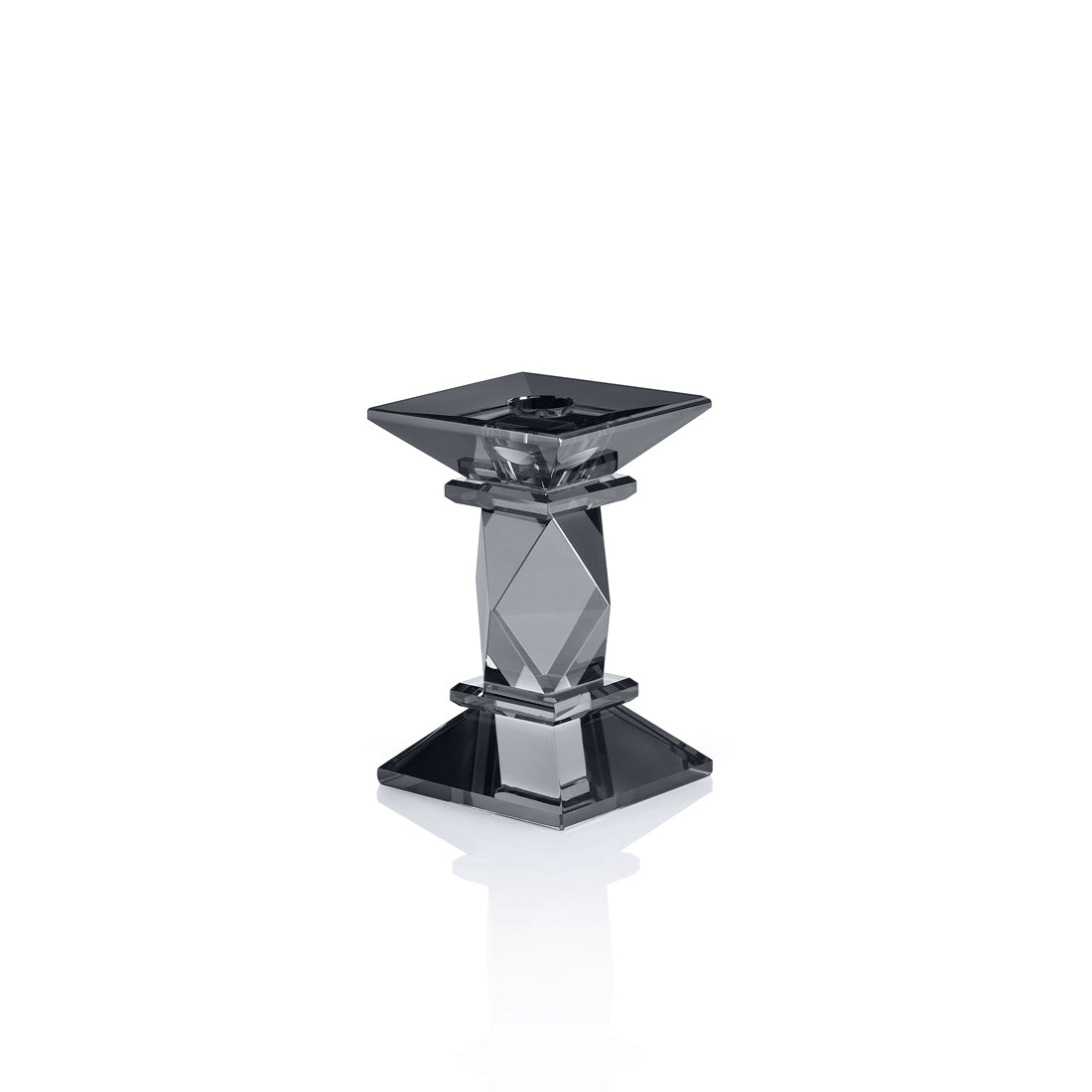 PORTACANDELA IN CRISTALLO GRAY PC. H. 12,5 CM
