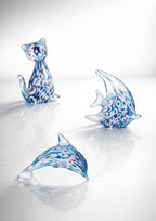 SCULTURA "DELFINO CON MURRINE" IN CRISTALLO