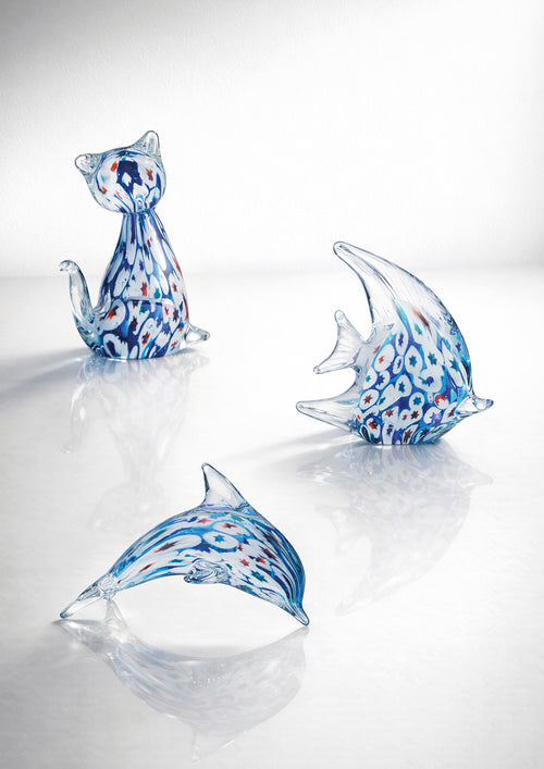 SCULTURA "PESCIOLINO  CON MURRINE" IN CRISTALL