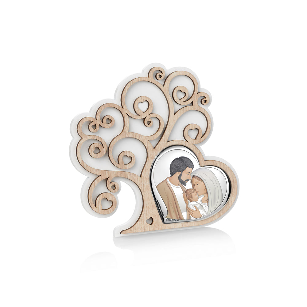 CUORE "SACRA FAMIGLIA" C/COLORI