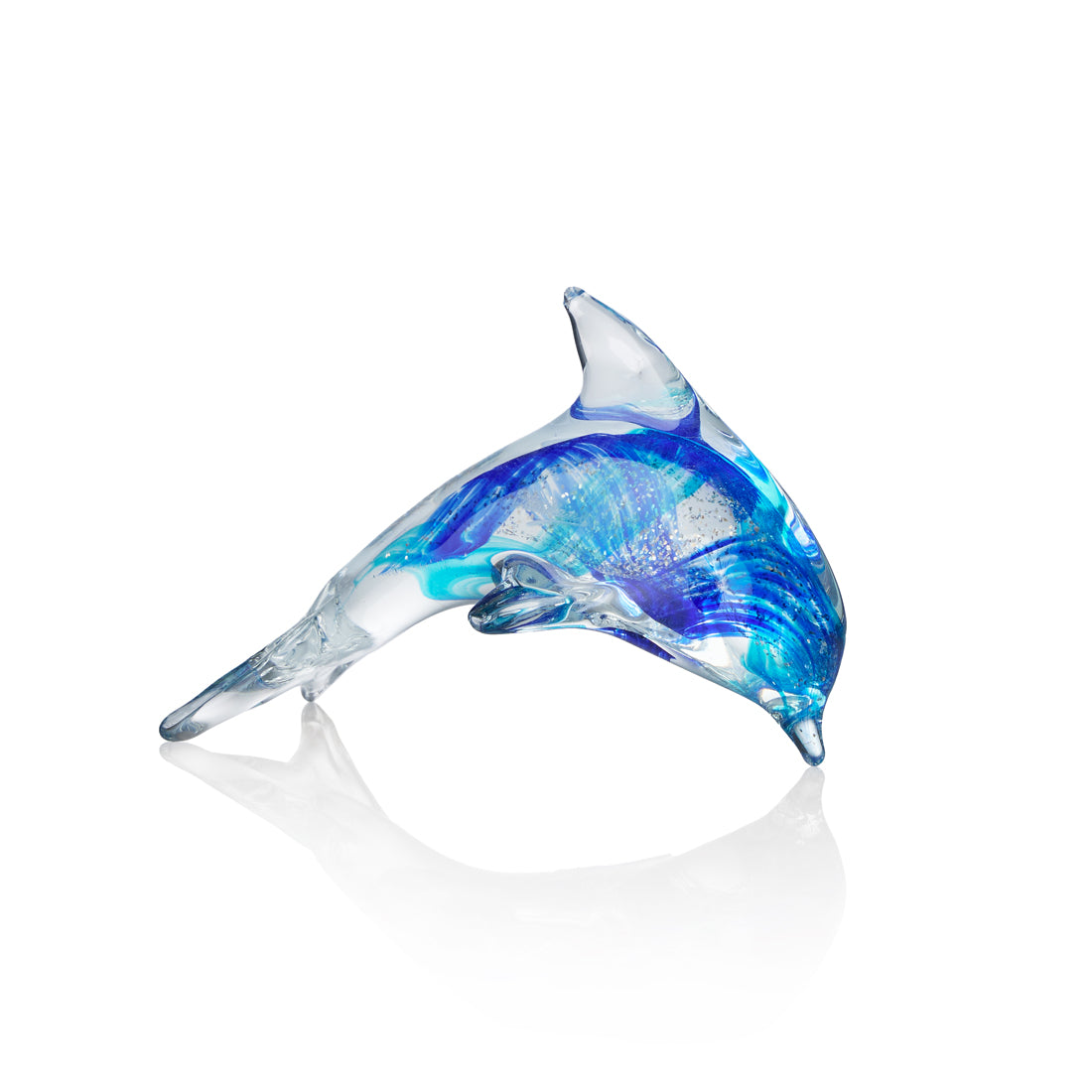 SCULTURA "DELFINO PROFONDO BLU" PC.IN CRISTALL
