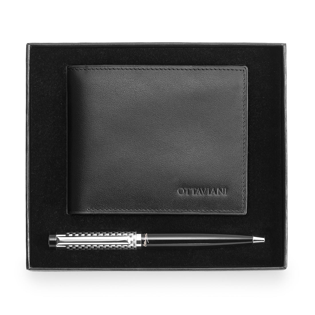SET PENNA BIRO E PORTAFOGLIO IN VERA PELLE