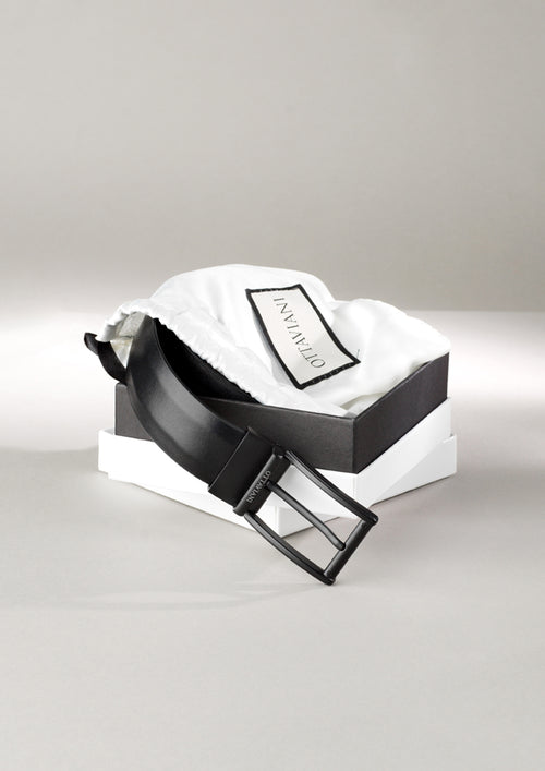 CINTURA IN PELLE NERA