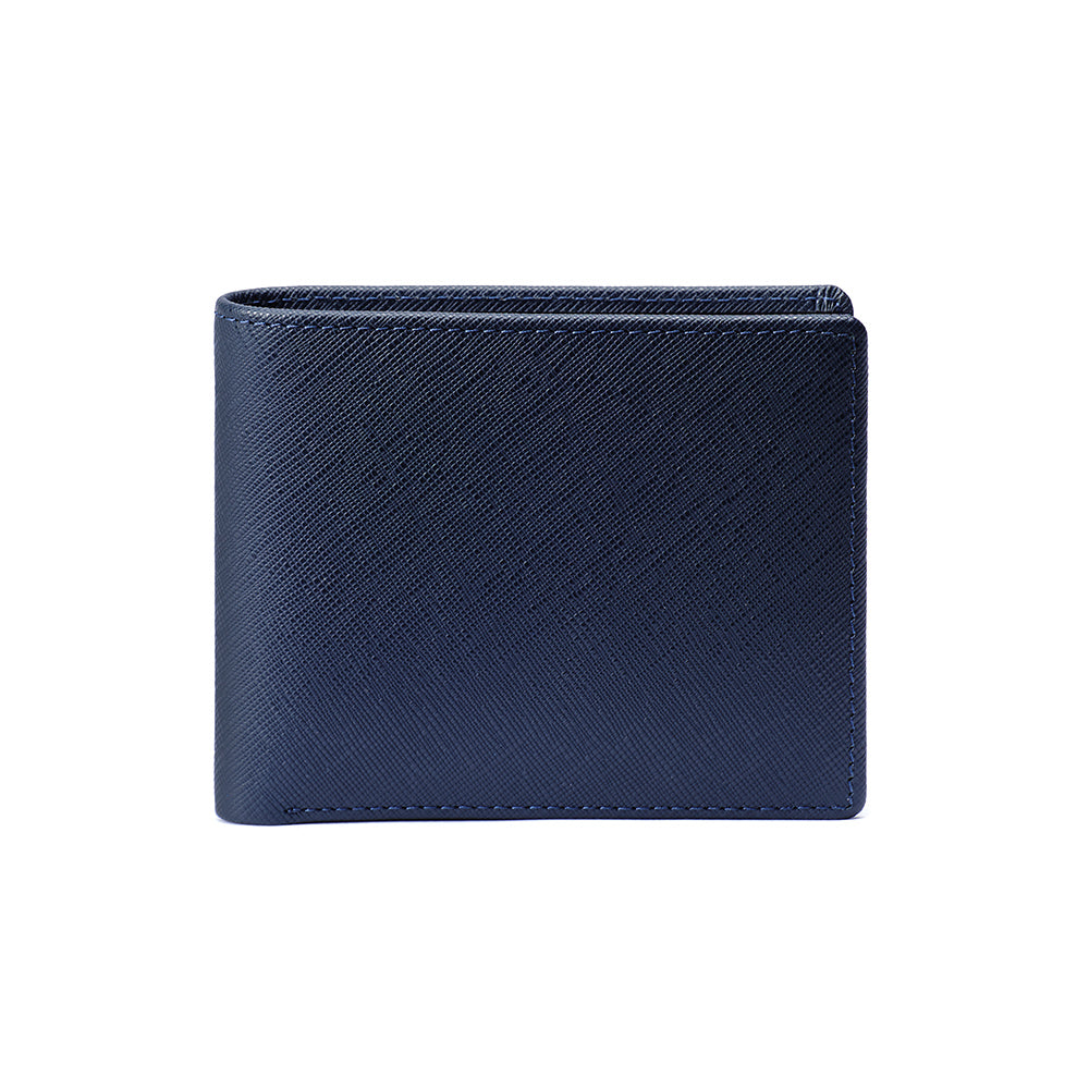 PORTAFOGLIO IN VERA PELLE SAFFIANO BLU