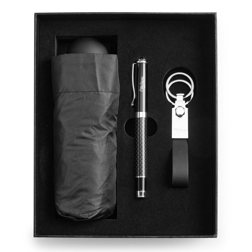 SET CON PENNA PORTACHIAVI E OMBRELLINO C/CUSTOD