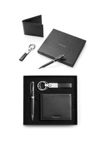 SET CON PENNA PORTACHIAVI PORTAFOGLIO IN VERA P