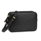 BORSA A TRACOLLA IN VERA PELLA NERA