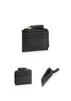 PORTA CARTE CON ZIP IN VERA PELLE