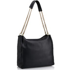 BORSA IN VERA PELLA NERA