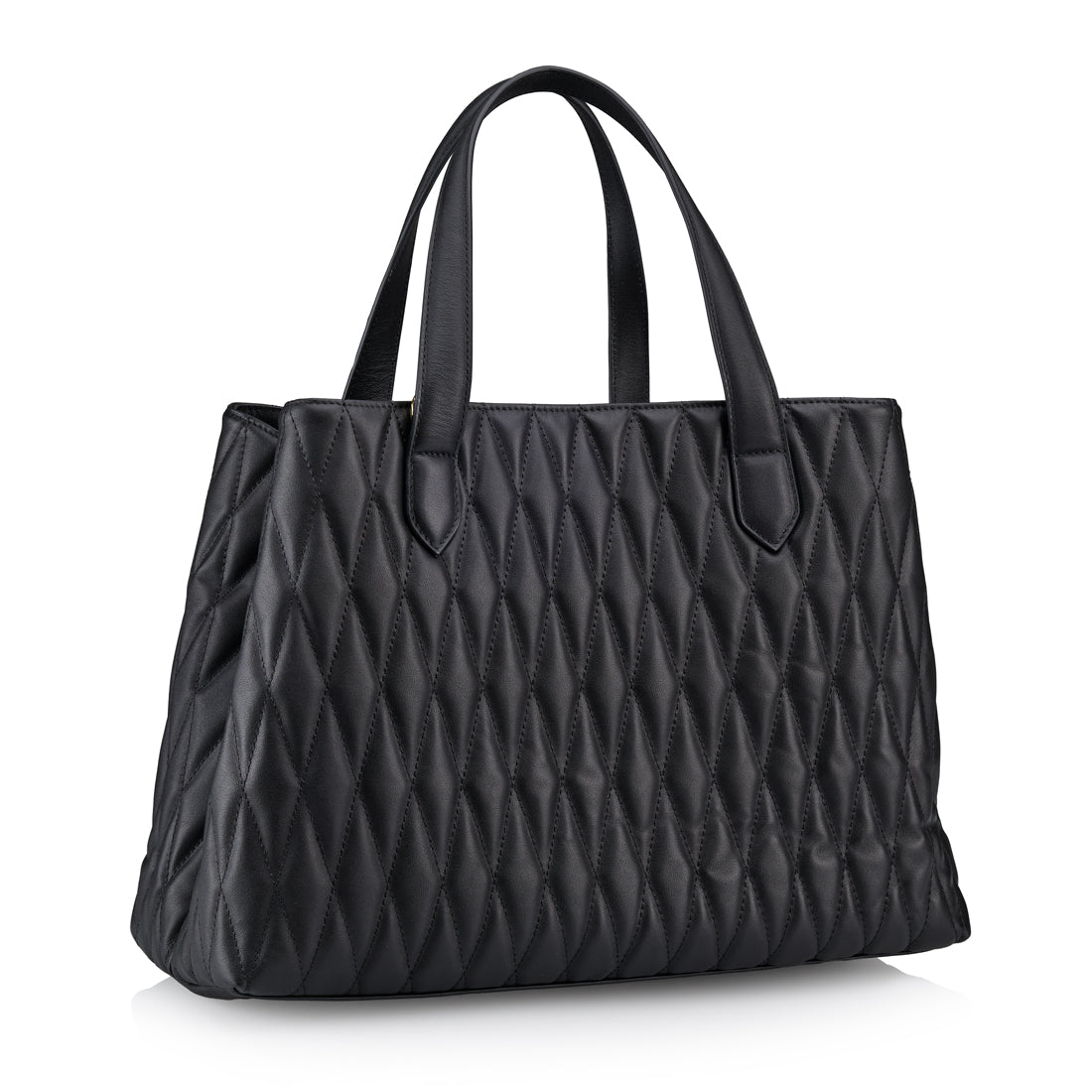 BORSA IN VERA PELLA NERA