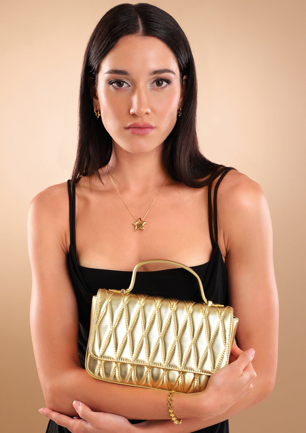 BORSA IN VERA PELLA GOLD