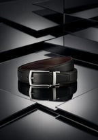 CINTURA IN VERA PELLE REVERSIBILE NERA/MARRONE