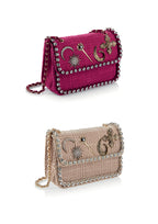 BORSA GIOIELLO TESSUTO CON CRISTALLI E STRASS