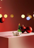 PORTACANDELE ALBERO DI NATALE IN CRISTALLO