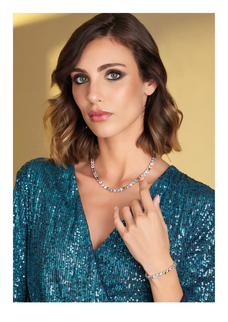 ORECCHINI RODIATI CON CUBIC ZIRCONIA