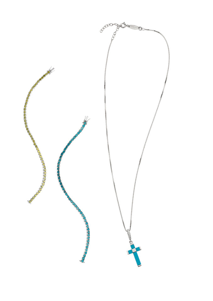 BRACCIALE TENNIS ARG. "BLU"