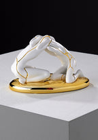 SCULTURA ABBRACCIO "KINTSUGI" BIANCA