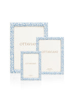 PORTAFOTO DAMASCO POLVERE BLU 10X15