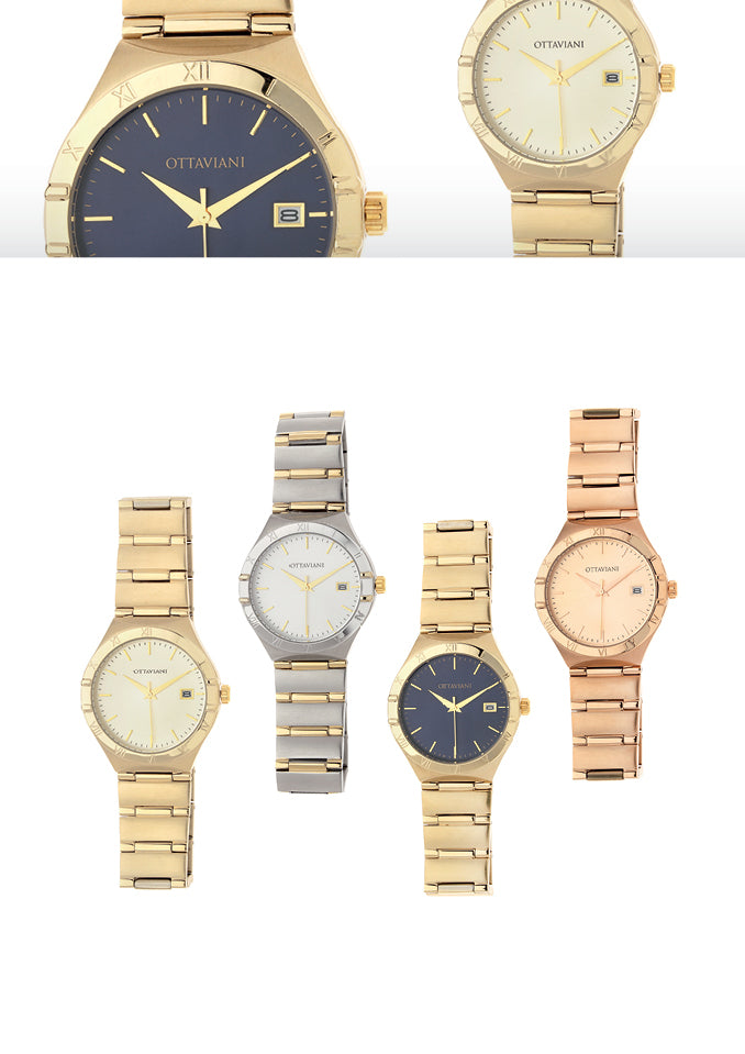 QUARZO CLASSIC GOLD CON QUADRANTE CHAMPAGNE