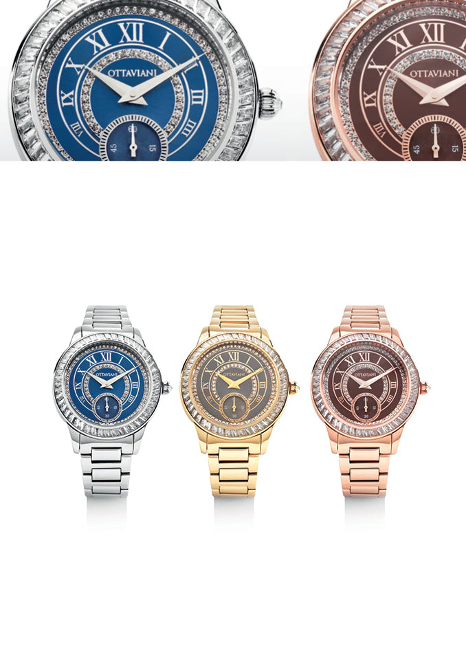 QUARZO ROSE GOLD C/QUADR.MARRONE,NUMERI ROMANI