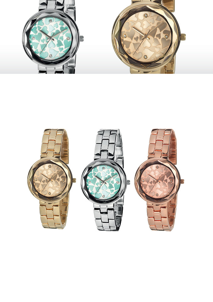 QUARZO ROSE GOLD  CON CUORI