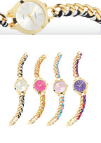 QUARZO ROSA,BRACCIALE CATENA