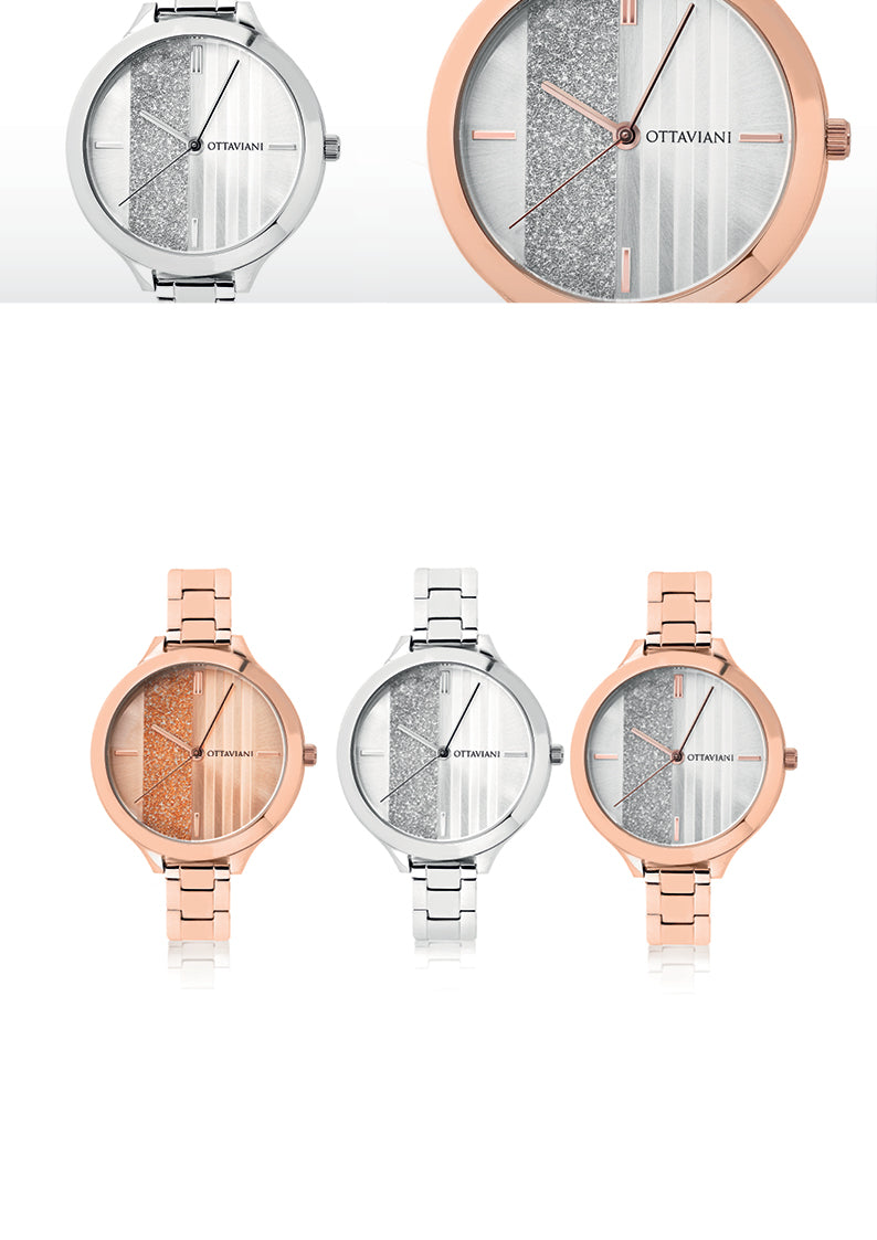 QUARZO ACCIAIO ORO ROSA STRASS